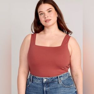 NWT: Mineral Rouge Fitted & Sleeveless Square-Neck Bodysuit, Size XXL+ (2X)